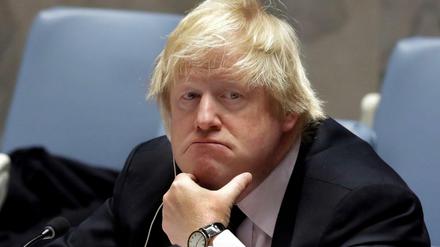Boris Johnson im Jahr 2017, als er noch britischer Außenminister war und im UN-Sicherheitsrat in New York saß.