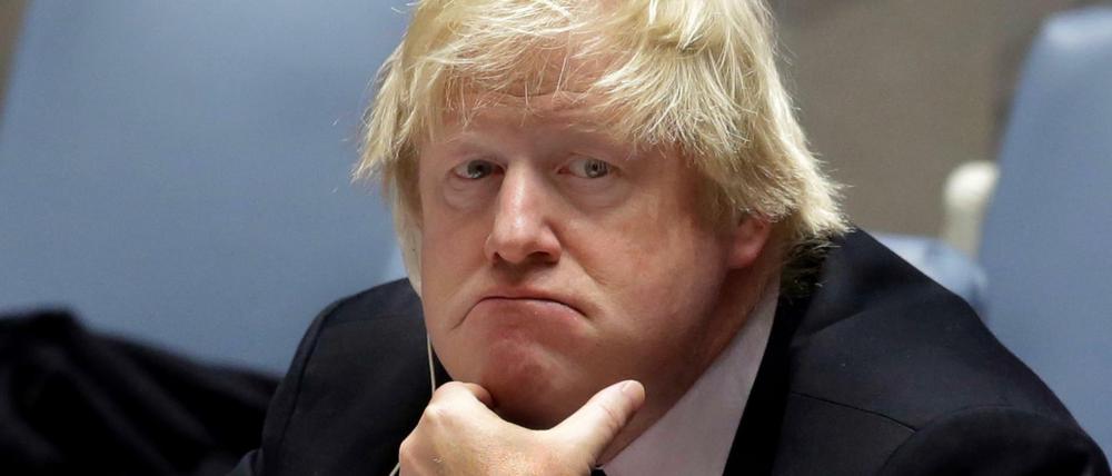 Boris Johnson im Jahr 2017, als er noch britischer Außenminister war und im UN-Sicherheitsrat in New York saß.