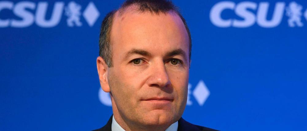 Der Spitzenkandidat der EVP Manfred Weber (CSU).