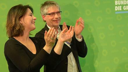 Grünen-Vorsitzende Annalena-Baerbock und Grünen-Spitzenkandidat Sven Giegold. 