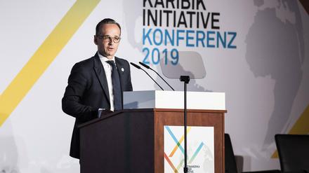 Bundesaußenminister Heiko Maas, SPD, spricht im Rahmen der Lateinamerika-Konferenz im Auswärtigen Amt.