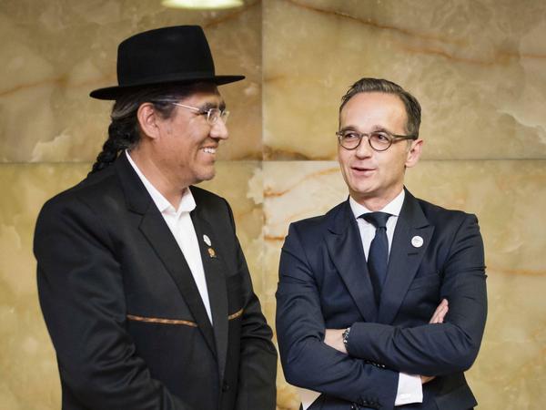 Bundesaußenminister Heiko Maas (SPD) trifft den Außenminister von Bolivien, Diego Pary, im Rahmen der Lateinamerika-Konferenz im Auswärtigen Amt.