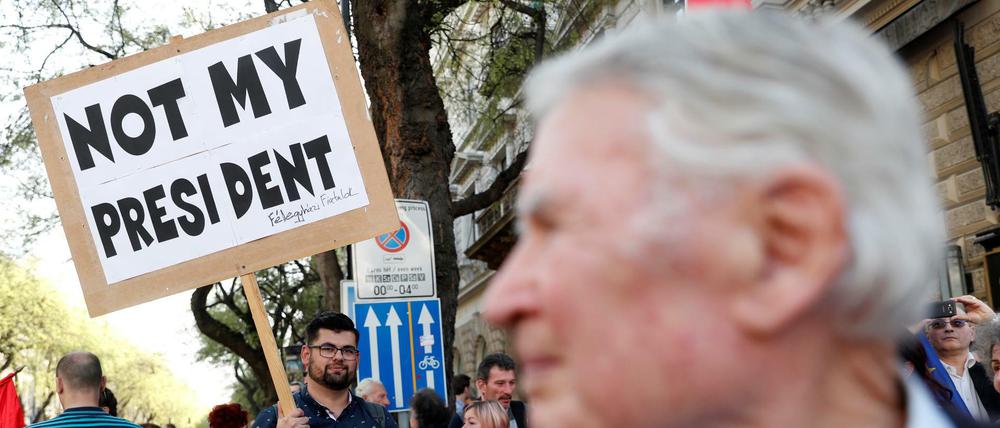 In der Hauptstadt Budapest gibt es regelmäßig Demonstrationen gegen die Regierung Orbán.