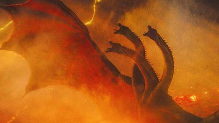 Legt Boston in Schutt und Asche. Ghidorah, der dreiköpfige Drache, ist einer von Godzillas Gegenspielern.