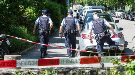 Absperrungen am Tatort in Zürich.