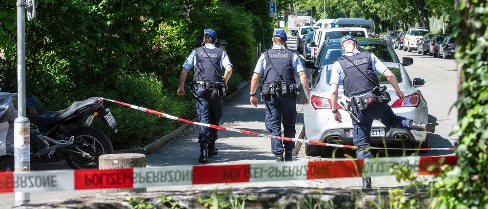 Absperrungen am Tatort in Zürich.
