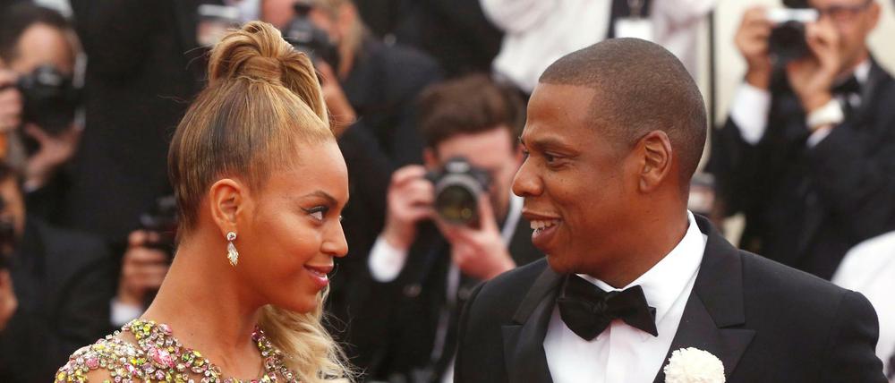 Rapper-Milliardär Jay-Z zusammen mit seiner Frau Beyonce.