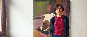 Malende Videokünstlerin. Yafei Qi, „AArtist in Residence“, im Dachatelier des Auswärtigen Amtes.