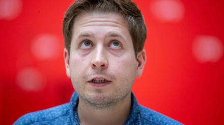 Kevin Kühnert (SPD), Bundesvorsitzender der Jusos, im Willy-Brandt-Haus. 