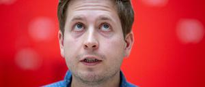 Kevin Kühnert (SPD), Bundesvorsitzender der Jusos, im Willy-Brandt-Haus. 