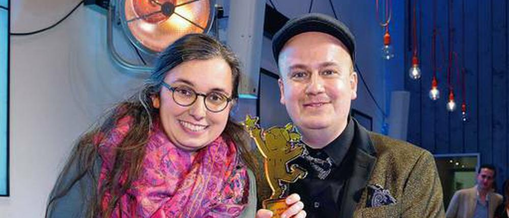 Noch nicht aufgeflogen: Historikerin Marie Sophie Hingst bei der Verleihung des „Goldenen Bloggers 2017“.