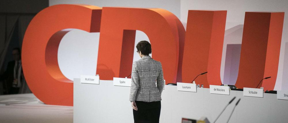 Annegret Kramp-Karrenbauer beim Bundesparteitag der CDU in Hamburg vergangenen Dezember.
