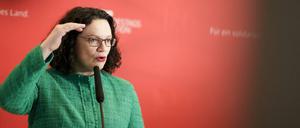 Andrea Nahles geht - ihre Partei reagiert geschockt.