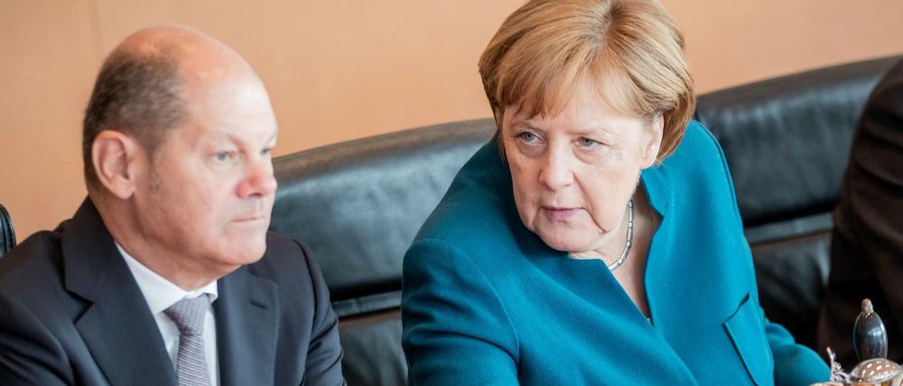 Keine Zukunft: Vizekanzler Olaf Scholz und Kanzlerin Angela Merkel werden nach 2021 nicht mehr gemeinsam am Kabinettstisch sitzen.