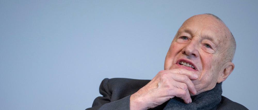 Georg Baselitz bei der Ausstellungseröffnung in der Fondation Beyeler im Januar 2018.