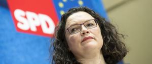 Andrea Nahles gibt auf.