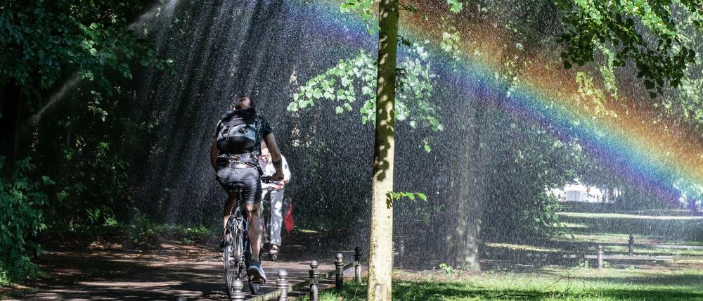 Seit Montag gilt in Berlin und Brandenburg eine "amtliche Hitzewarnung" des Deutschen Wetterdienstes.