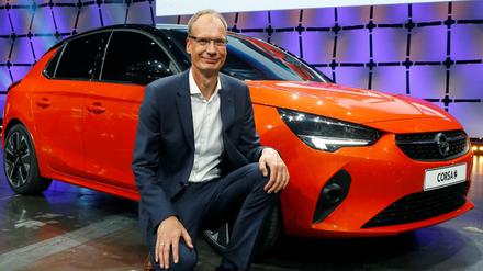 Opel-Chef Michael Lohscheller bei der Präsentation des Corsa-e in Rüsselsheim. 