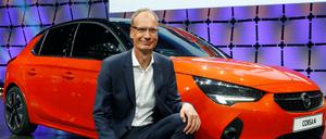 Opel-Chef Michael Lohscheller bei der Präsentation des Corsa-e in Rüsselsheim. 