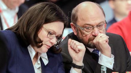 Zwei der zahlreichen gescheiterten SPD-Parteivorsitzenden: Andrea Nahles und Martin Schulz.