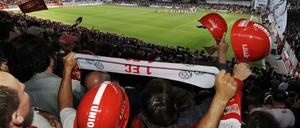 Seltene Begegnung. In der Vergangenheit gab es gelegentliche Begegnungen zwischen dem 1. FC Union und Hertha BSC. Hier ein Archivbild von 2009.