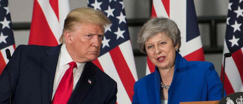 US-Präsident Trump und die britische Premierministerin May am Dienstag in London.