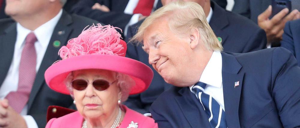 Unter Staatschefs: Königin Elizabeth II. und US-Präsident Donald Trump bei der Gedenkfeier zum D-Day in Portsmouth.