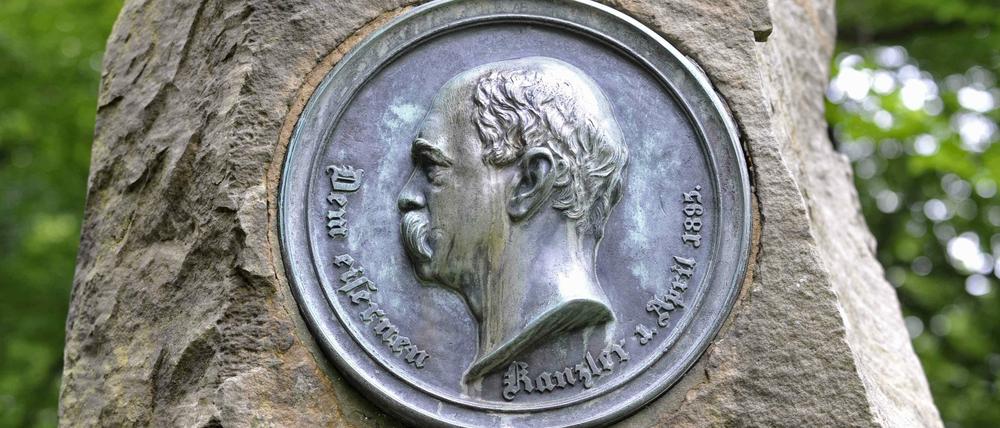 Eine Gedenktafel an Otto von Bismarck.