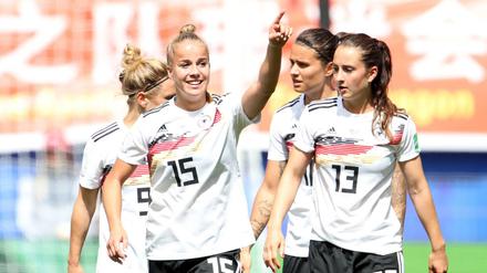 Gewinnerlächeln. Die deutsche Matchwinnerin Giulia Gwinn.