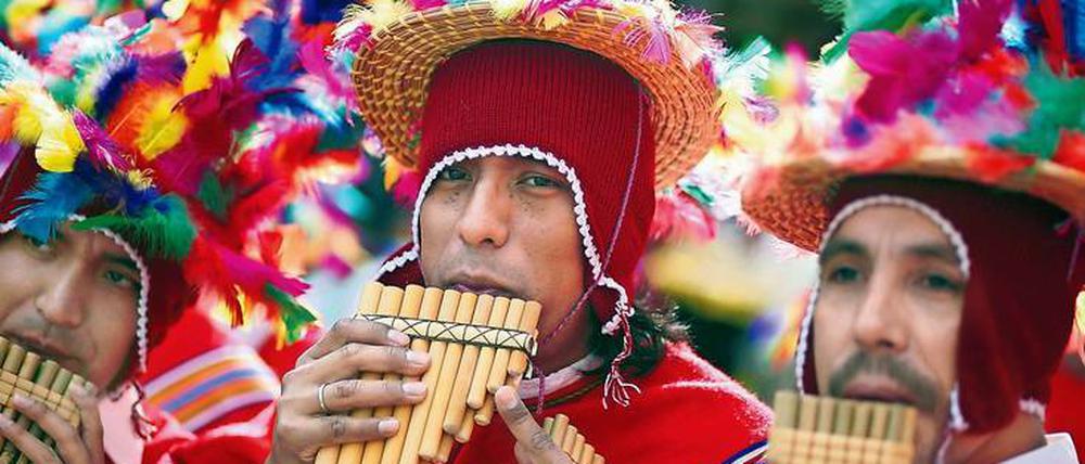 Kostümiert. So manchem Teilnehmer des Karnevals der Kulturen dürfte nicht nur die Musik einheizen.