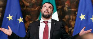 Keine Angst vor Schuldenkrisen: Matteo Salvini, Innenminister von Italien, bei einer Pressekonferenz. 