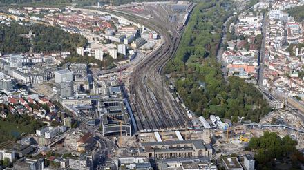 Die Baustelle des Milliardenprojekts Stuttgart 21 im September 2018.
