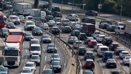 Die Stadtautobahn A100 in Berlin.
