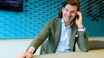 Mitglied im Einhornclub: N26-Chef Valentin Stalf in den Räumen der Firma in der Klosterstraße in Berlin Mitte.