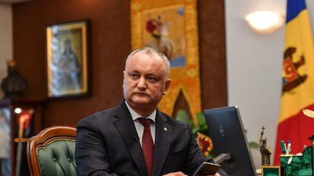 Igor Dodon am Dienstag in seinem Büro in Chisinau.
