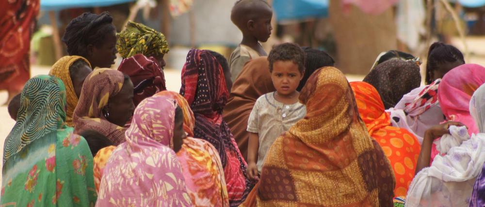 Flüchtlinge aus Mali in einem Flüchtlingslager.