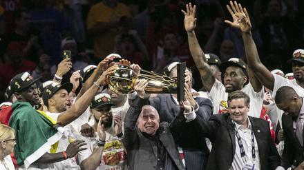 Die Toronto Raptors nach ihrem Triumph über die Golden State Warriors.