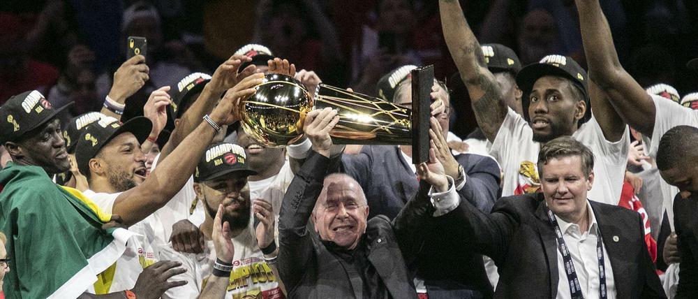 Die Toronto Raptors nach ihrem Triumph über die Golden State Warriors.