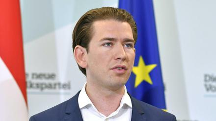 Sebastian Kurz, Ex-Bundeskanzler und Bundesparteiobmann der ÖVP, am Montag auf einer Pressekonferenz.