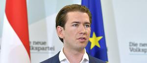 Sebastian Kurz, Ex-Bundeskanzler und Bundesparteiobmann der ÖVP, am Montag auf einer Pressekonferenz.