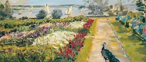 Blumengarten mit Blick vom Gutshaus zur Havel: Max Slevogt malte dieses Bild im Jahre 1912. 