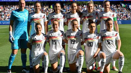 Die ersten Elf. Das deutsche Team vor dem letzten Gruppenspiel gegen Südafrika.