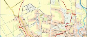 Die Karte zum Sperrkreis in Forst.