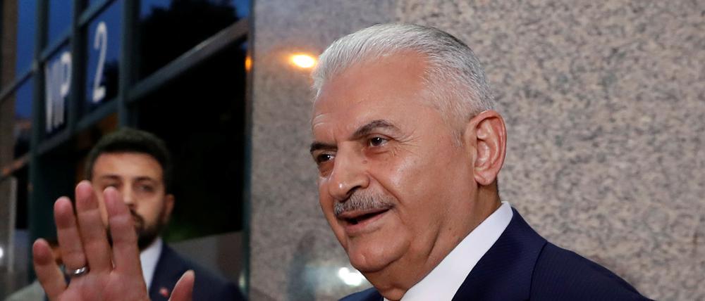 Binali Yildirim (AKP) am Sonntag in Istanbul.