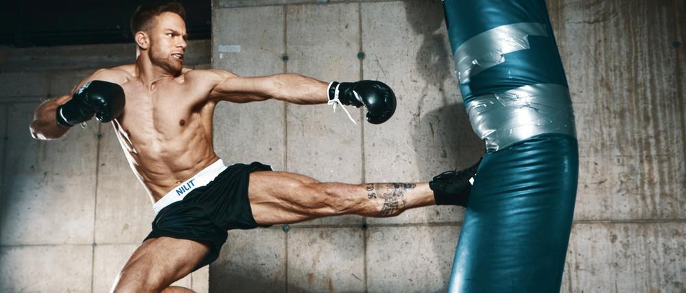 Gut im Tritt. Kickboxer Sebastian Preuss.