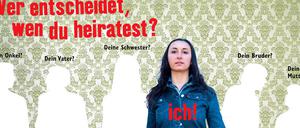 Wer entscheidet. Eine Plakatkampagne der Menschenrechtsorganisation Terre des Femme.