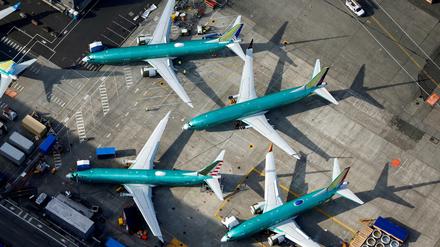 Flugzeuge vom Typ 737 Max an der Boeing-Fabrik in Renton