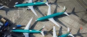 Flugzeuge vom Typ 737 Max an der Boeing-Fabrik in Renton