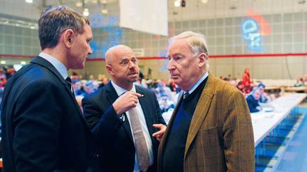 Der Thüringer AfD-Chef Björn Höcke, Brandenburgs Landeschef Andreas Kalbitz und Parteichef Alexander Gauland.
