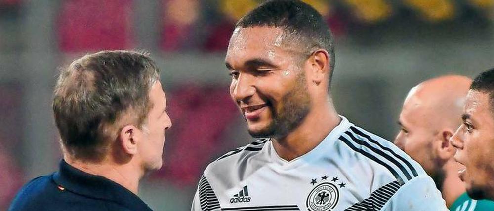Willkommen zurück. Trainer Stefan Kuntz kann bei der U-21-EM auf Kapitän Jonathan Tah setzen, der vorige Woche noch bei der A-Nationalmannschaft war.